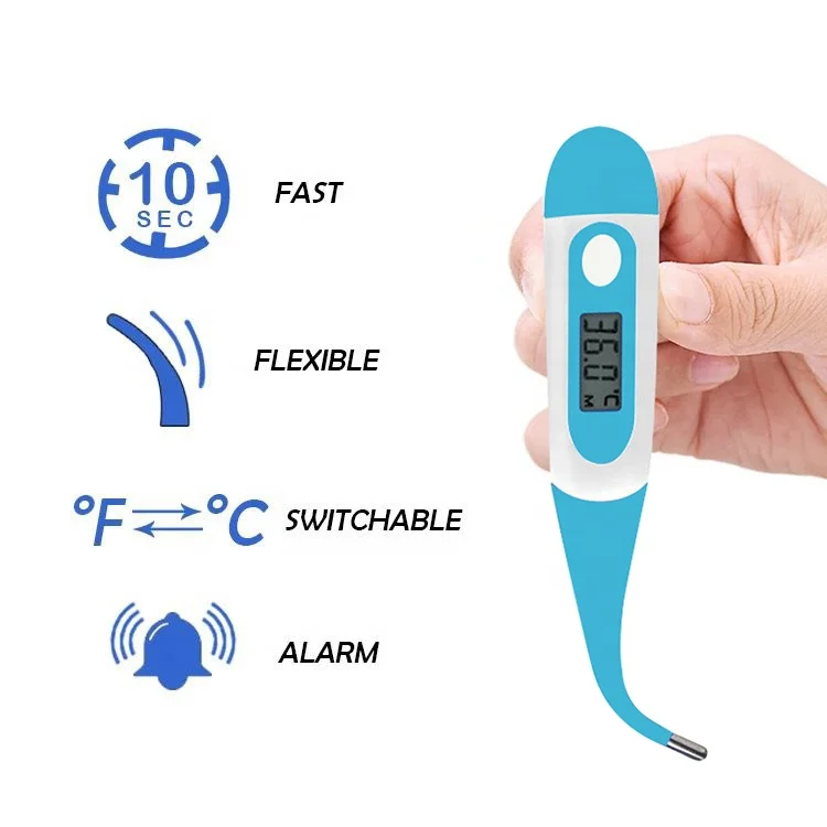 Hot selling Custom LOGO soft flexible bendable Baby child adult CE ISO Electronic Digital Thermometer