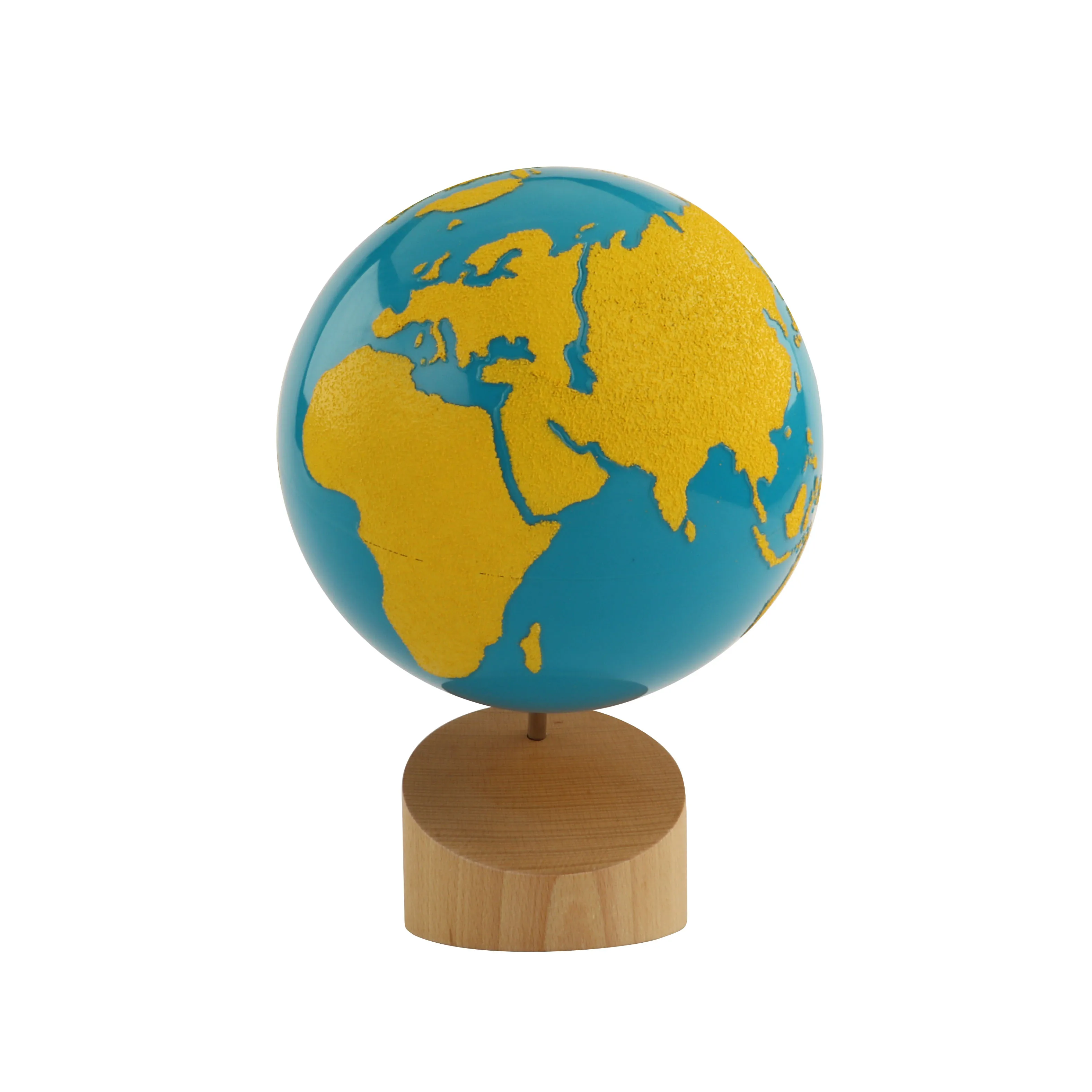 GE085 Sandpaper Globe  montessori equipment materials geography wooden  montessori children toy