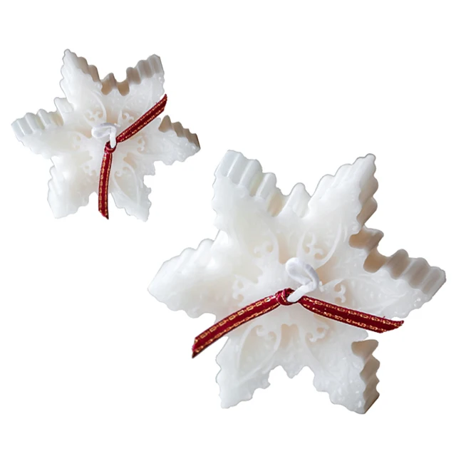 New arrival Snowflake shape Candles Soy Wax Handmade Christmas Candles Scented Candles for christmas gifts