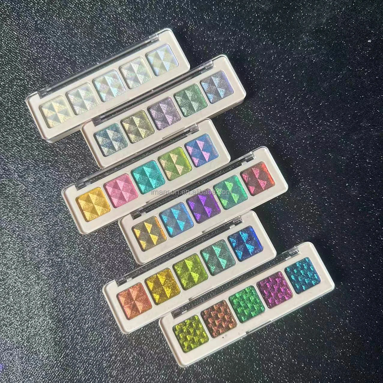 Private Label High Quality Super Highly Pigmented Eye Makeup Sparkle Color Shifting Duochrome Multiduochrome  Eyeshadow