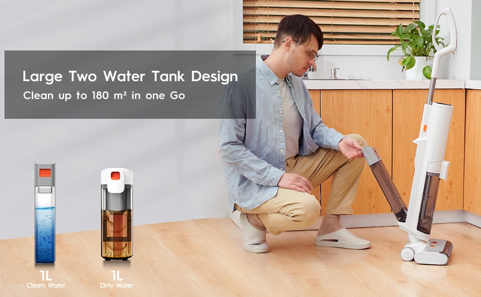 Hot selling home floor washer Ultenic AC1 with  self-cleaning station, 2 in 1 wet and dry vacuum cleaner