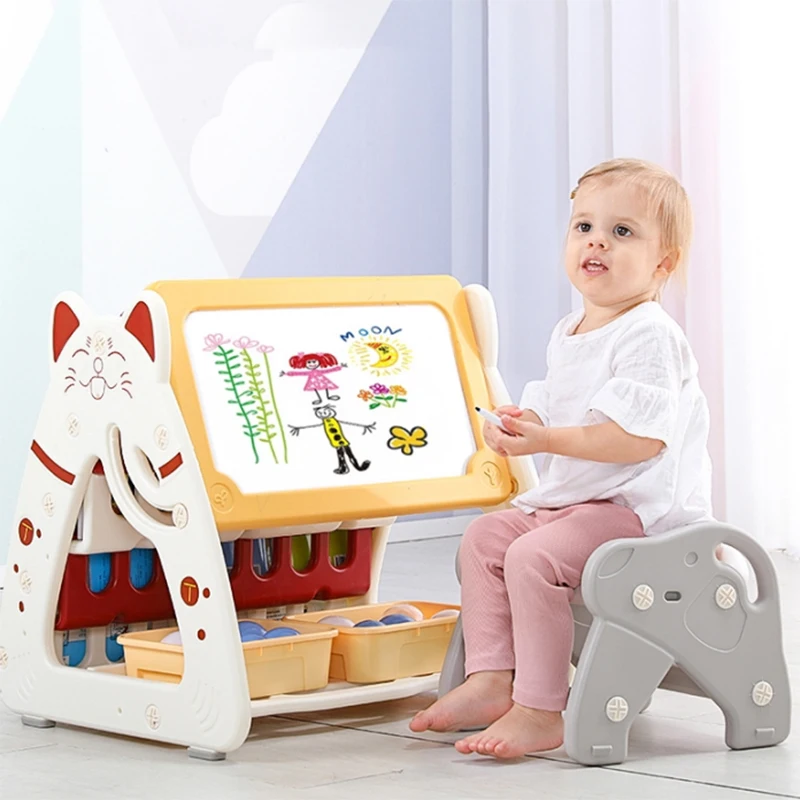Magnetic writing drawing board  kids erasable magnetic drawingboard easel  foldable drawing board