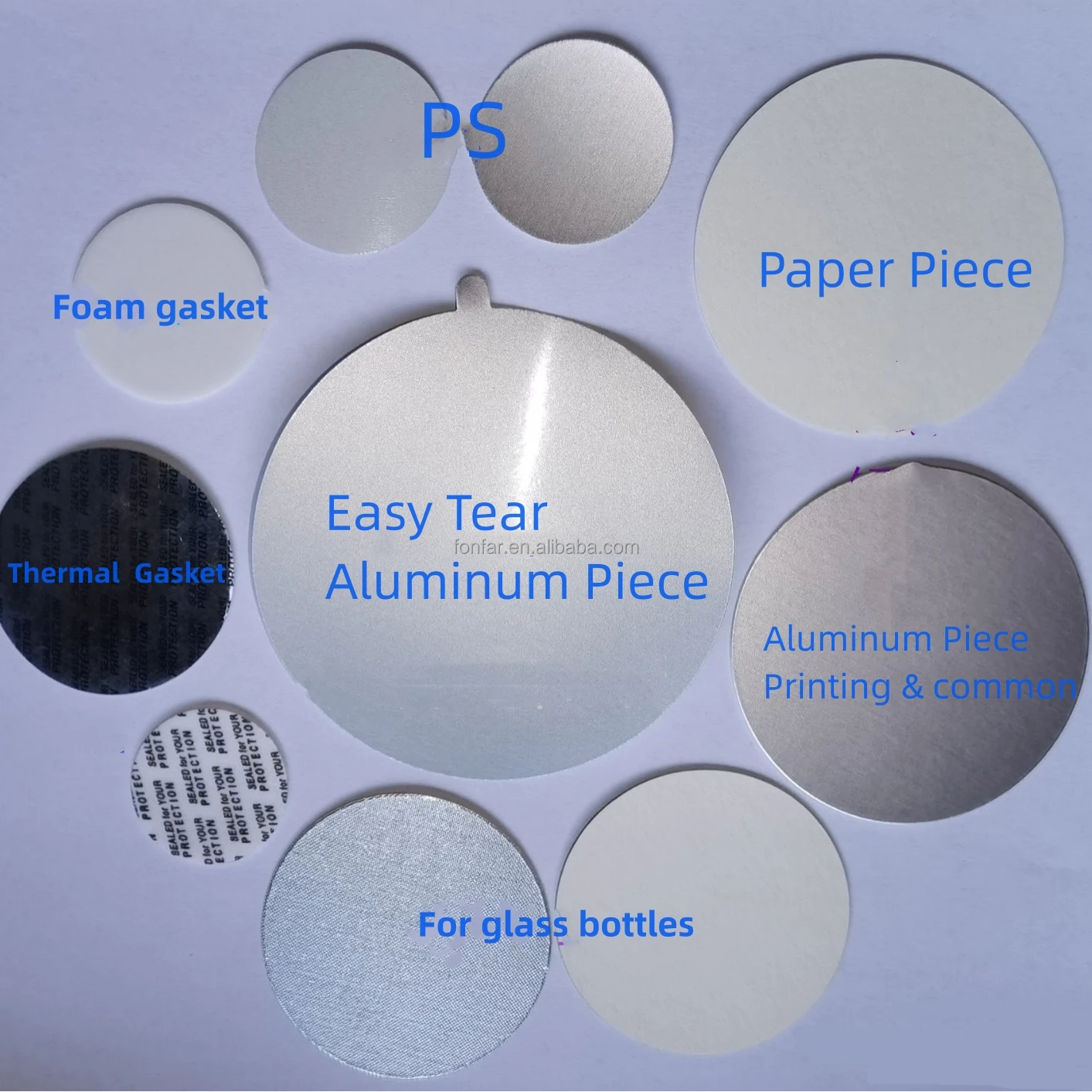 PP PET plastic bottle aluminum foil sealing gasket sealing film/PE foam gasket/glass bottle plastic cap sealing gasket