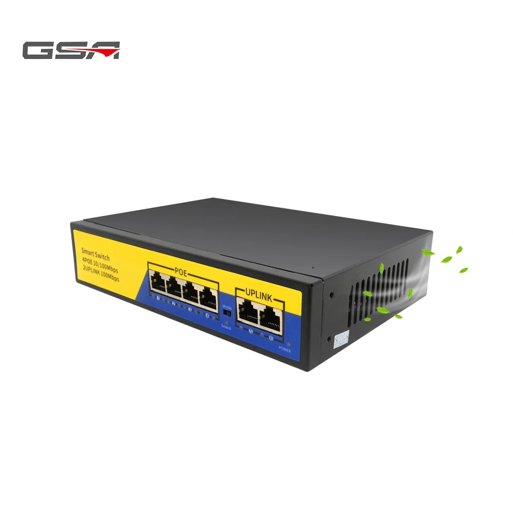  GSA 4 порта POE коммутатор Power Over Ethernet Интеллектуальный