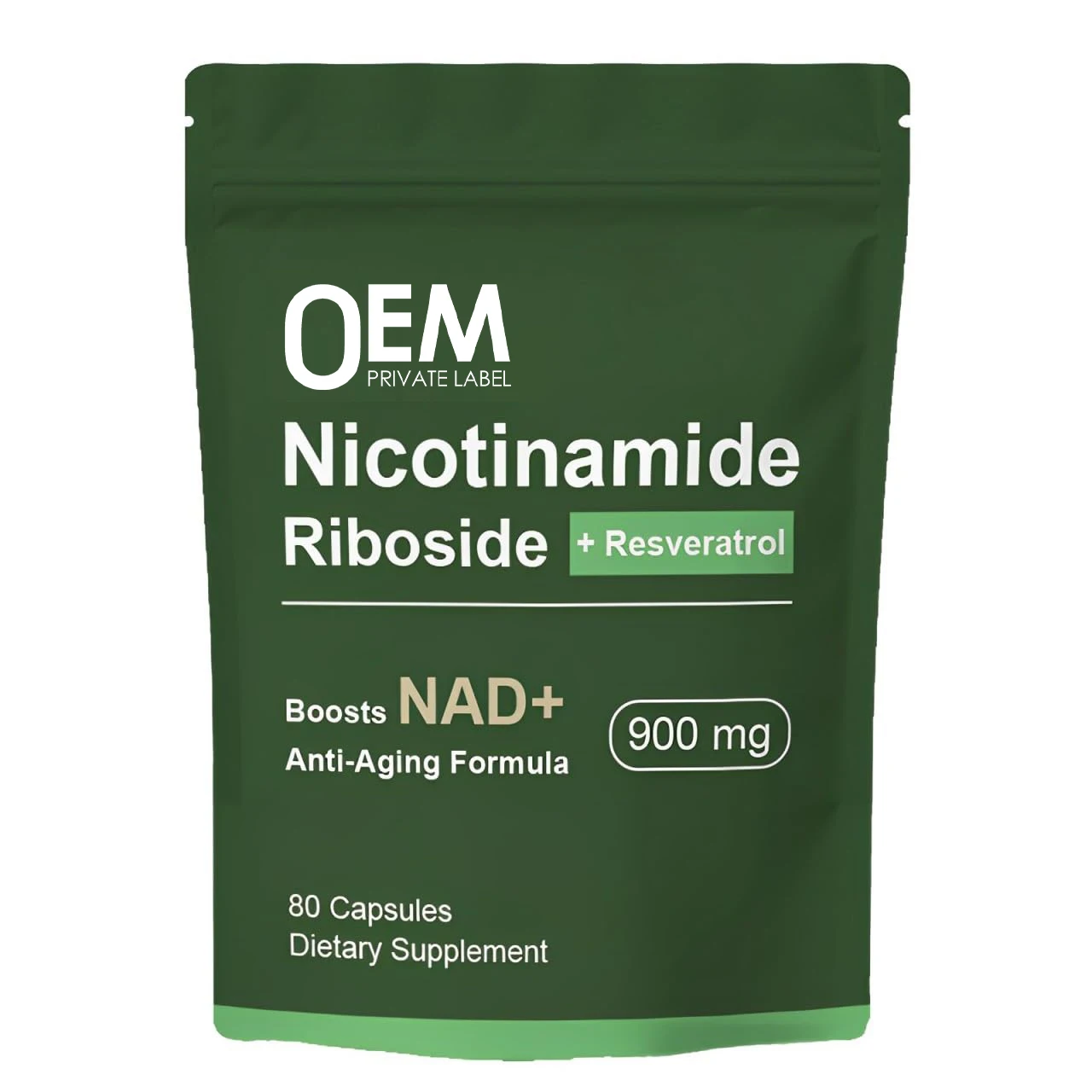OEM NAD+ Capsules Supplement with Nicotinamide Riboside Liposomal Resveratrol Quercetin High Purity NAD Supplement for Energy