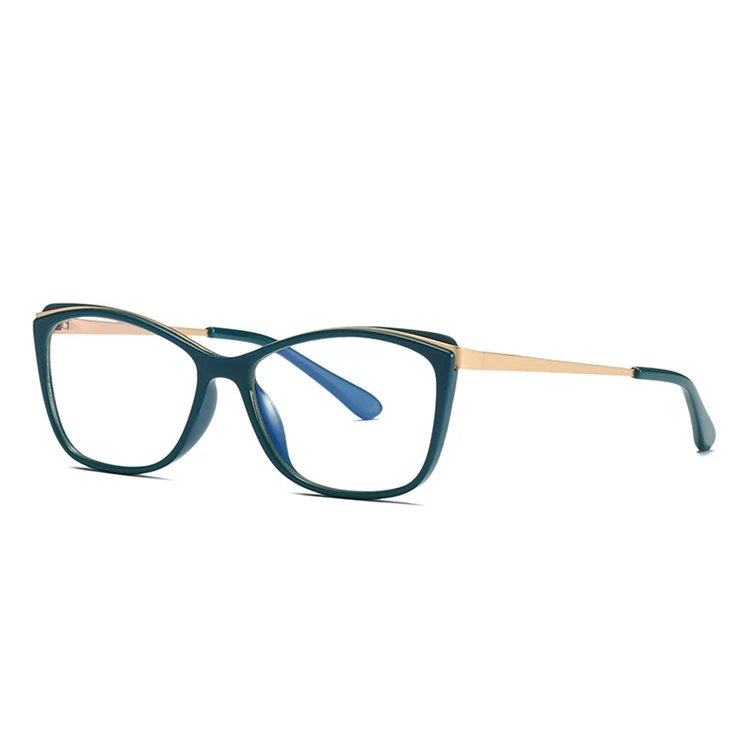 Tr90 Ladies Optical Frame Prescription Glasses Hinge Anti-blue Light Tr90 Flat Mirr 2021 Latest Fashion Light Filter Spring Blue