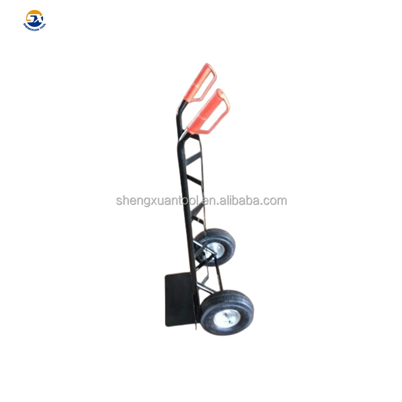 red color metal body middle size  hand trolley with handle