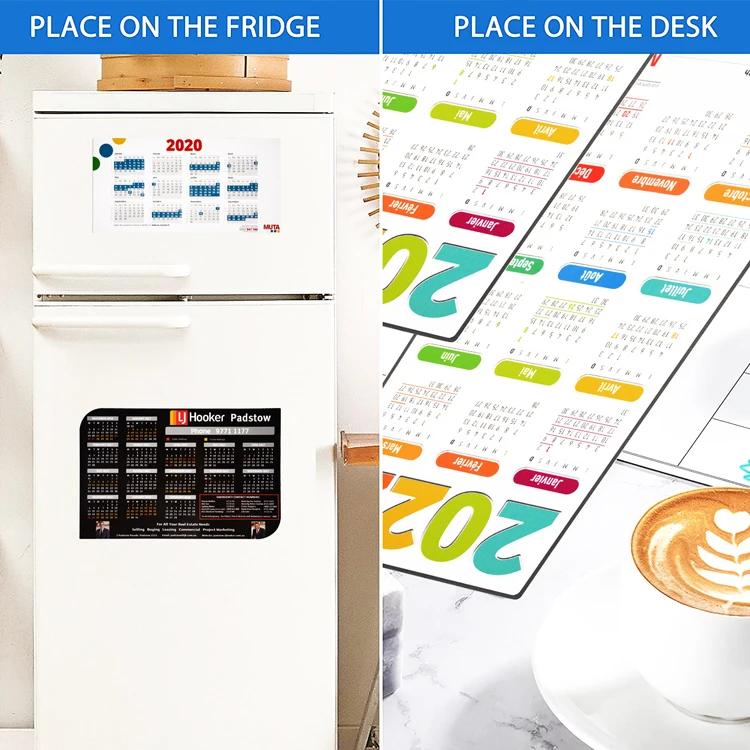Factory Direct Cheap Promotional Custom Real Estate Fridge Magnet Calendar 2024 2025