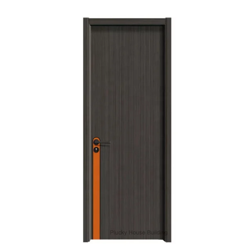 Cheap price stylish design crystal solid core mdf interior wood door