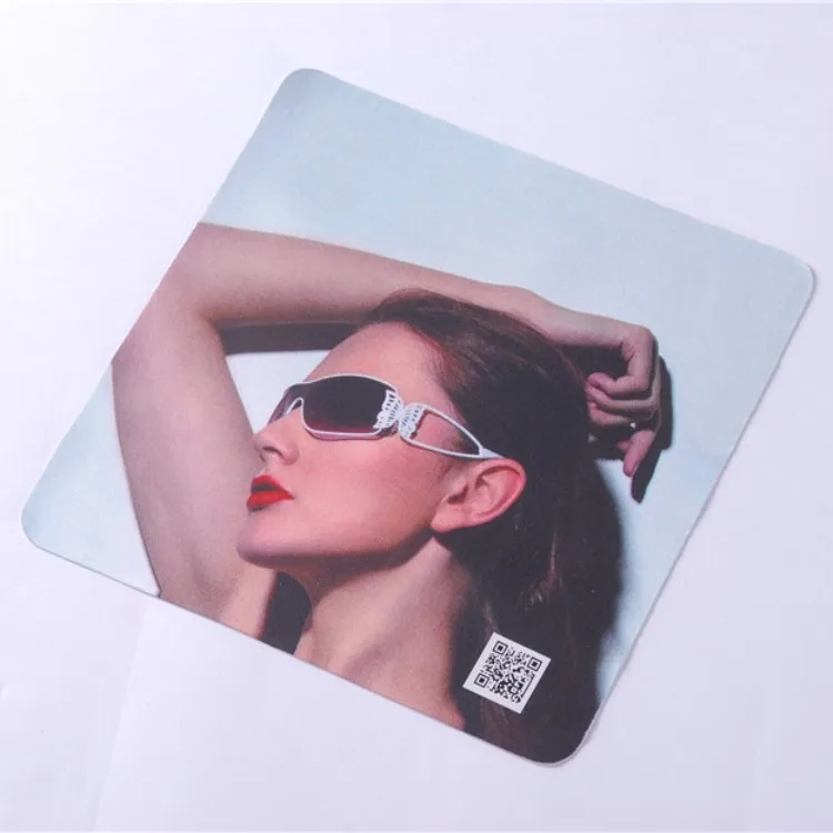 custom microfiber cleaning cloth reusable anti-fog logo digital print large round edge glasses microfibre sublimation blank