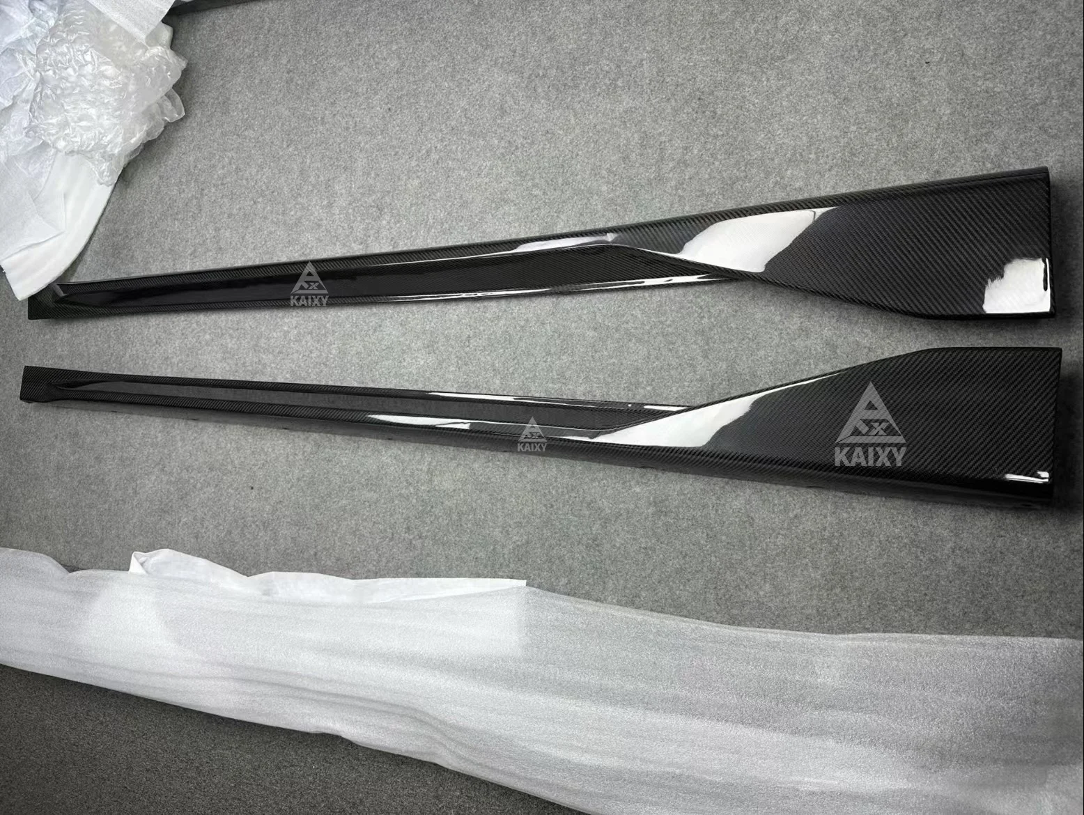 Dry Carbon Fiber MP Style Side Skirt Lip For BMW G80 G82 M3 M4 Bodykit Front Bumper Splitter