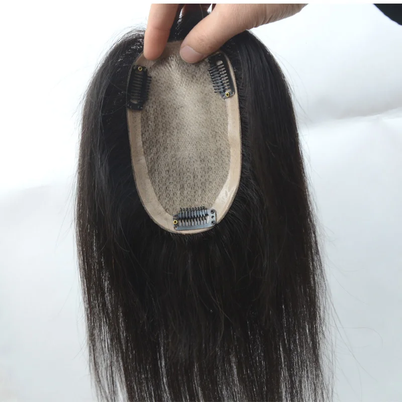 100% human hair toupee women New fashion cheap in stock long human remy hair nature color women toupee