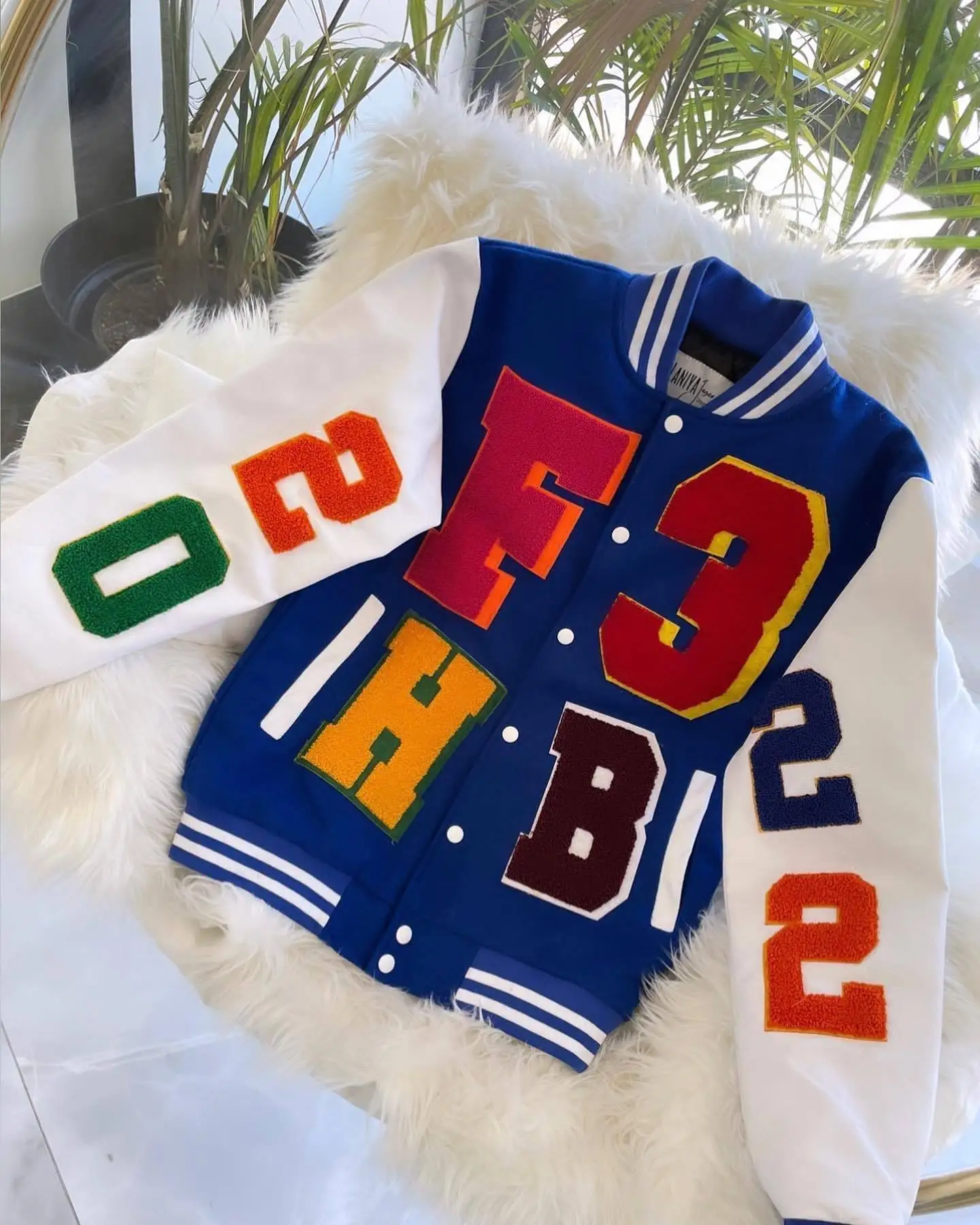 Wholesale Custom Patchwork Long Sleeve Baseball Jacket Women Cropped Letterman Varsity Jackets