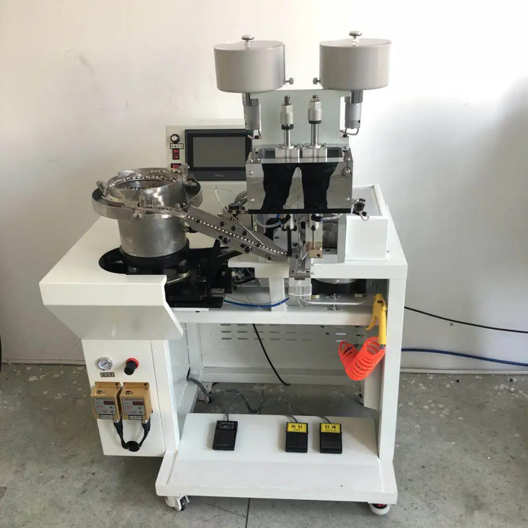 two pieces pearl shooting at one time bead fixing machine