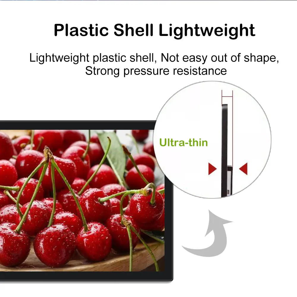 2k 4k video wall mount electronic advertising screen 10' 15.6'21' lcd digital signag display window for bank office hospital