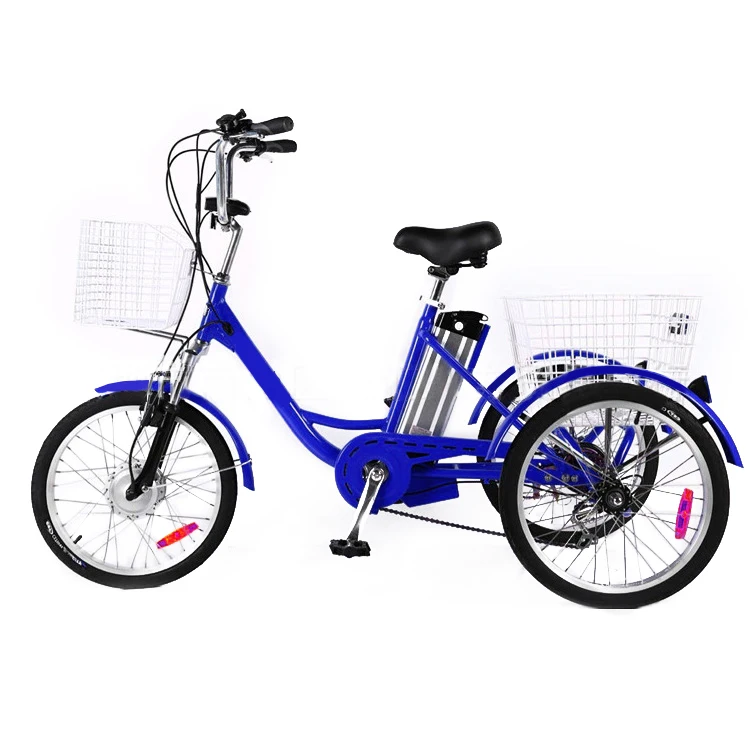 
Factory supply electric bike aluminum frame 3 wheel tricycle with basket for cargo carry 