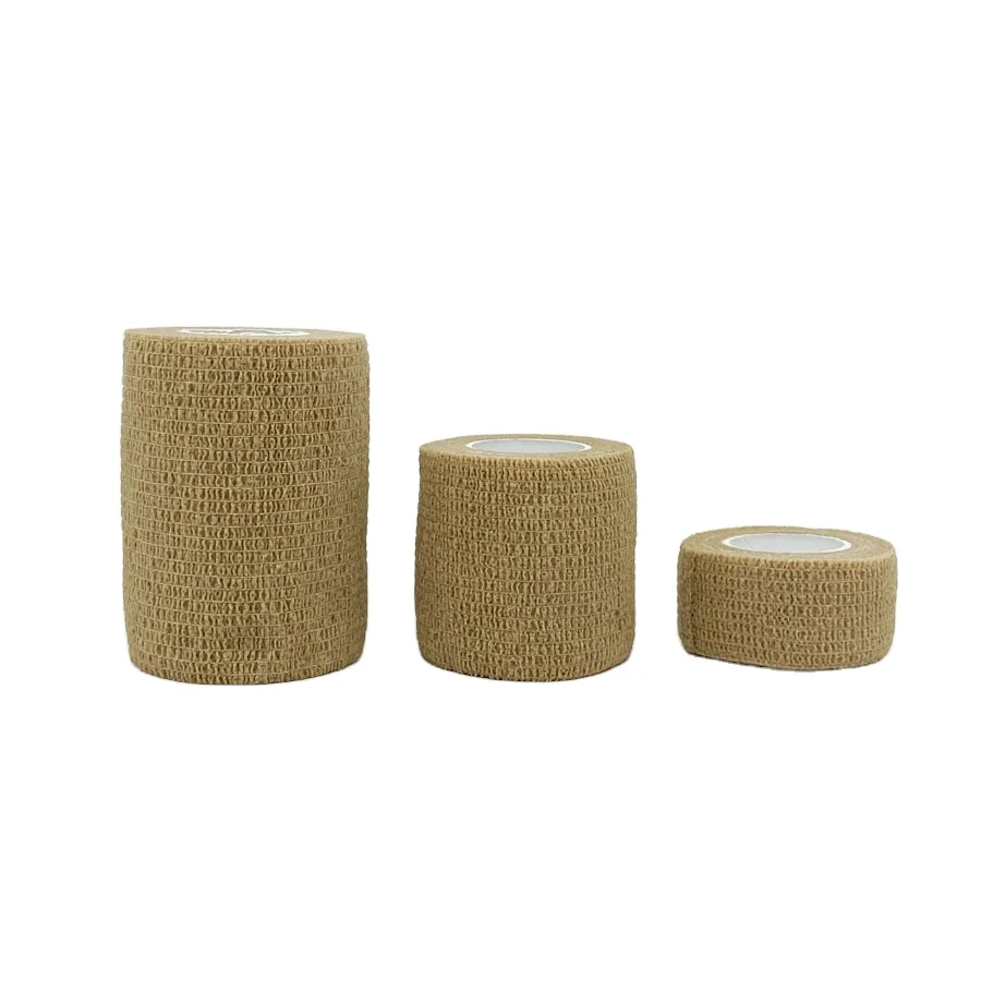 Оптовая продажа Пользовательский логотип нетканые самоклеющиеся эластичные повязки ленты