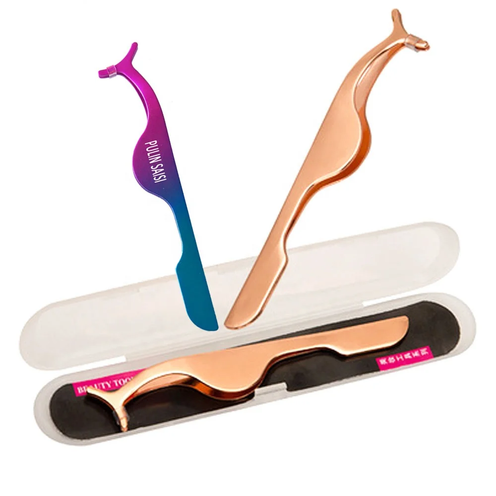 eyelash tool tweezers private label applicator wholesale eyelash applicator tweezers high quality gold lash tweezer