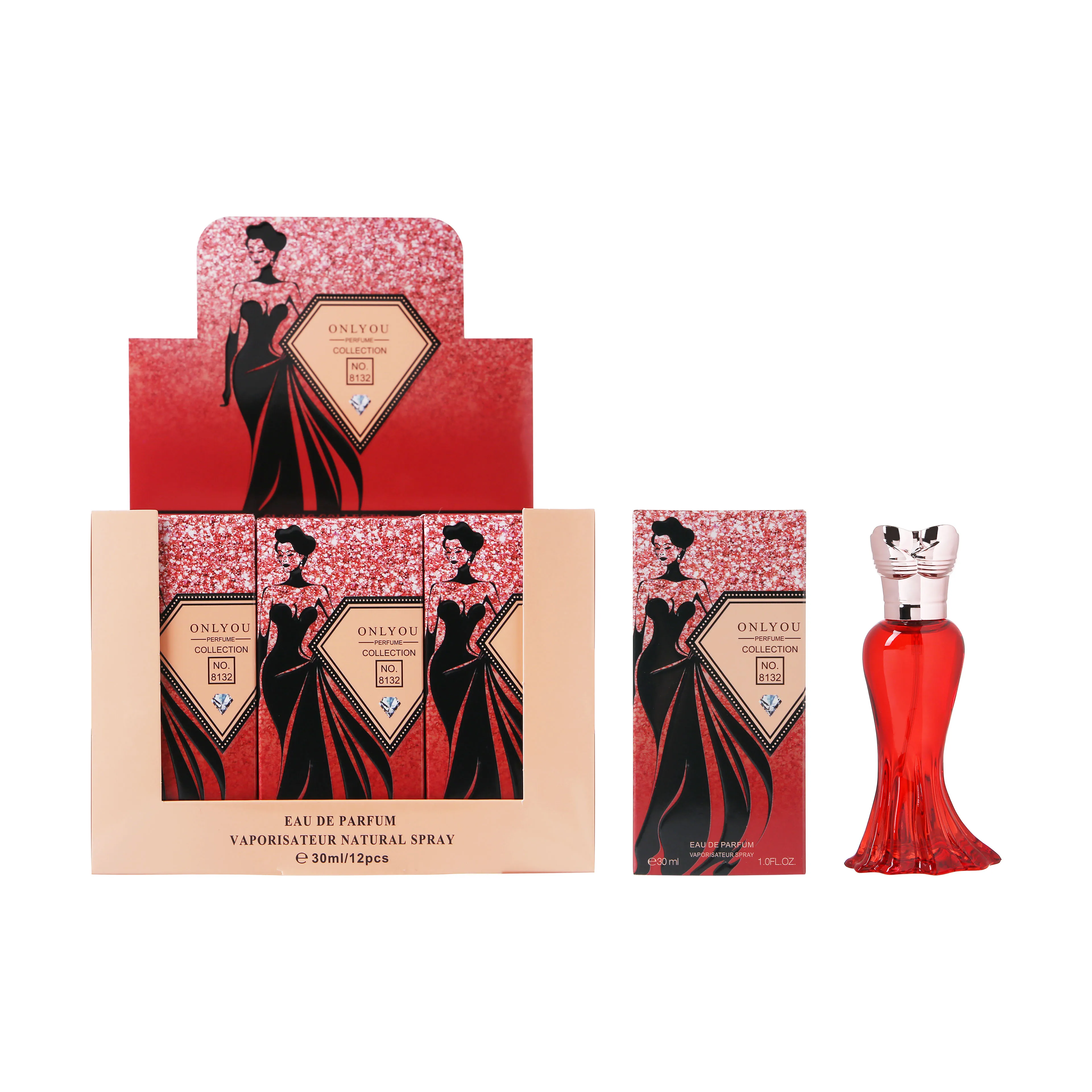 OLU830-122 30ml onlyou collection 12pcs display box mini eau de parfum vaporisateur natural spray rose fragrance for woman
