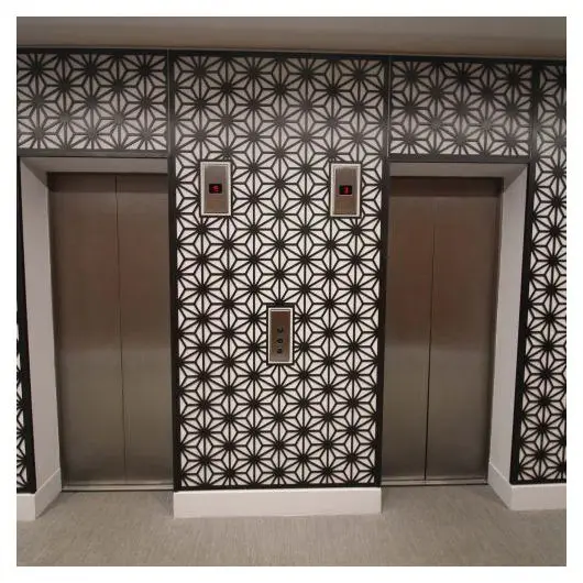 Islamic Design Carbon Powder Coated Round Partition Steel Matt Golden Mercury Folding Room Divider With Tea Color Glass