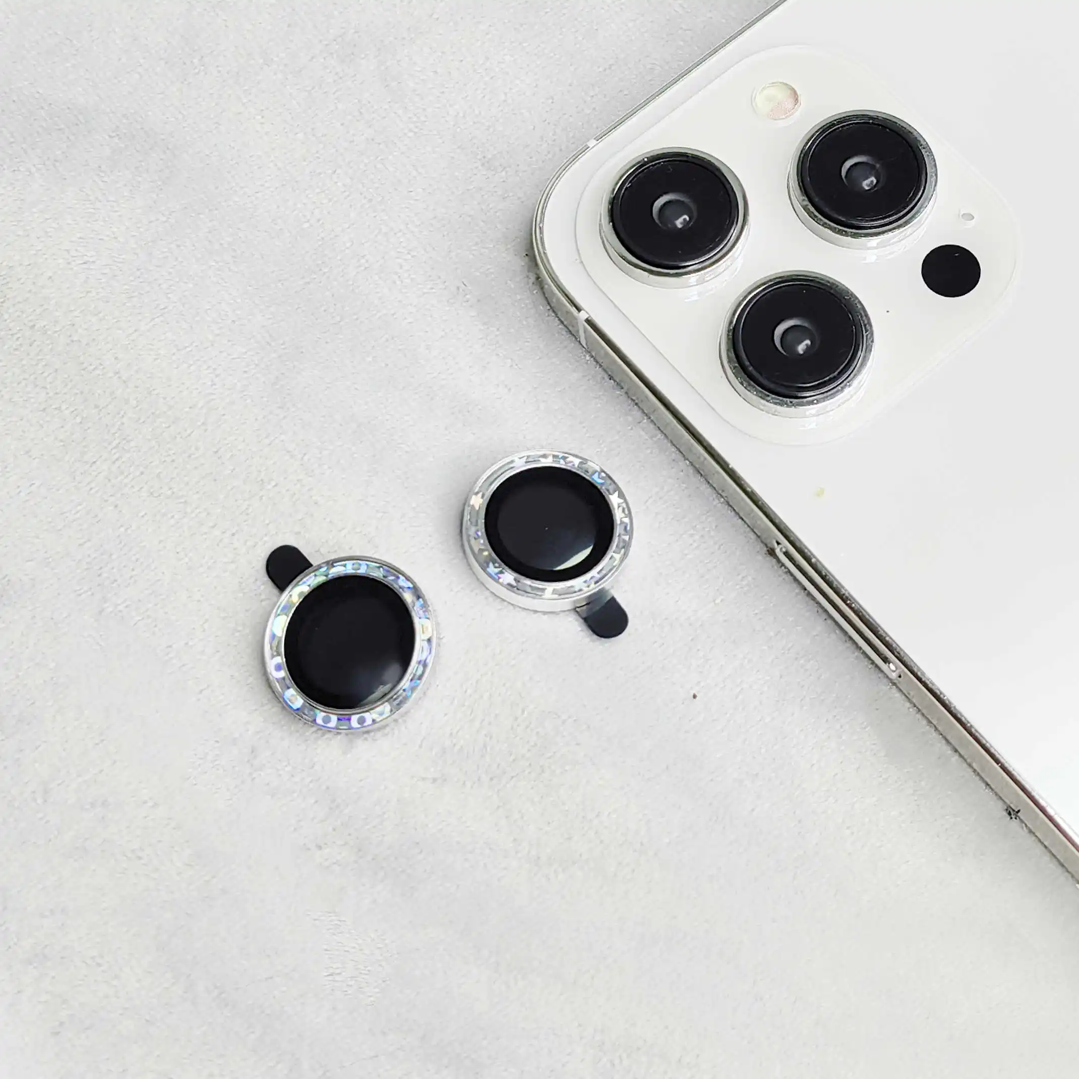 Full Coverage  Star Pattern Shape Camera Lens Protector Laser style for IPhone 12 13 11 14 Plus Pro Promax Camera Film Sticker