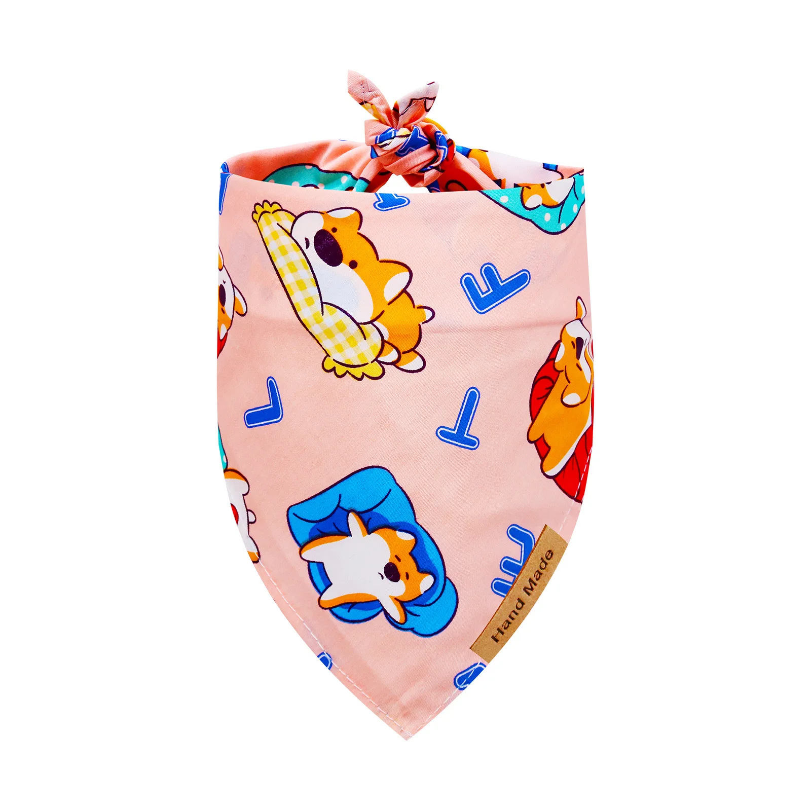 Pet Dog Cat Neckerchief Bandana Collar Adjustable Buckle Neck Scarf Dog Accessories Dog Bandana with Logo