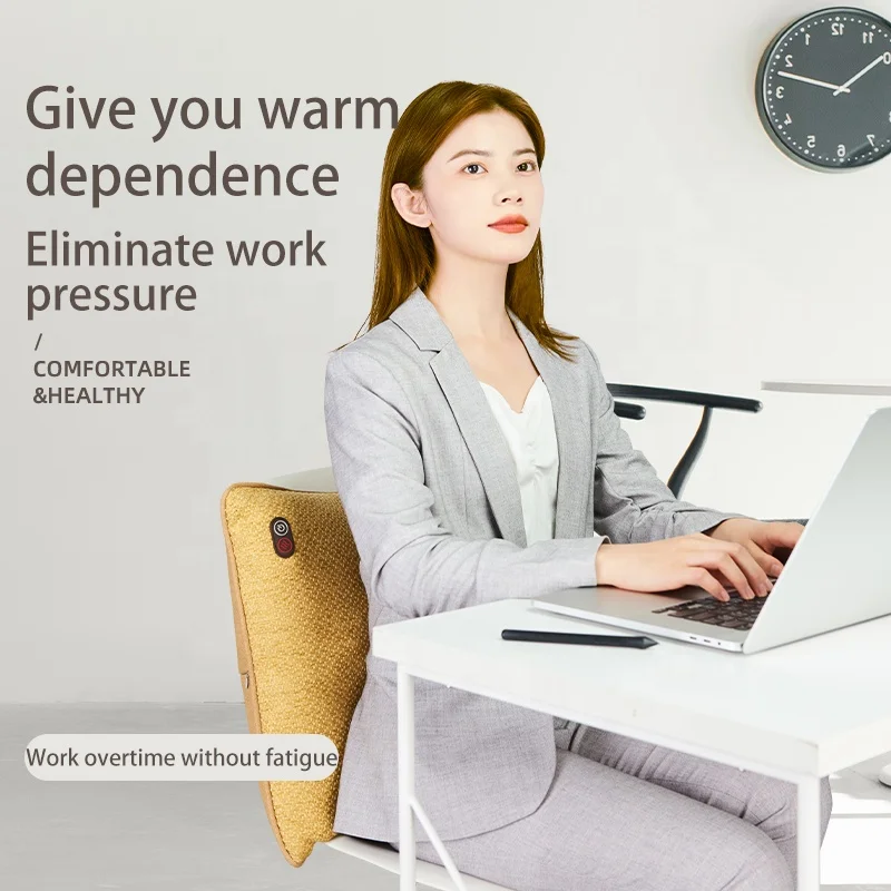 Neck Massager Car Home Cervical Shiatsu Massage Neck Back Waist Body Electric Multifunctional Massage Pillow Cushion