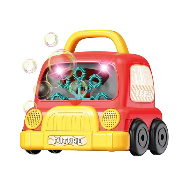 Mini bubble car toy electric kids bubble machine with light music outdoor game activities toys
