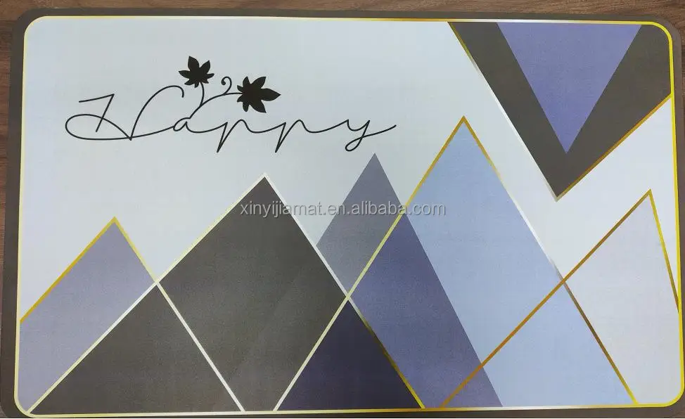 Printed Soft Fast Drying Non Slip Water Absorbent diatom bath mat