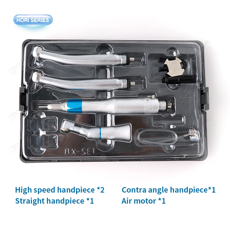 Push Button Handpiece air Turbine Dental Kit 4 Holes Dental Handpiece Set