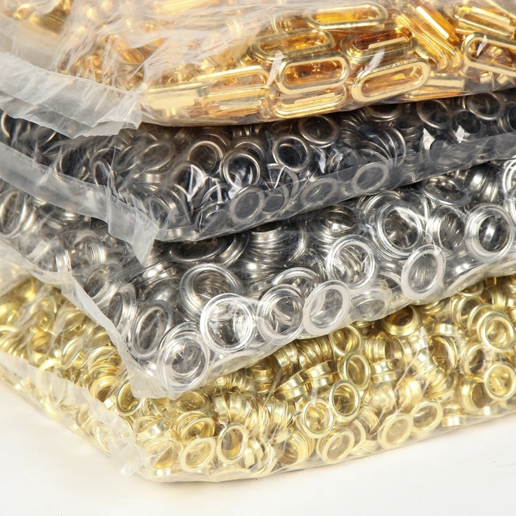 clothing bag shoes hats metal curtain eyelet size 6mm*12mm*5mm  round shape grommet cheap eyelet for garment jeans