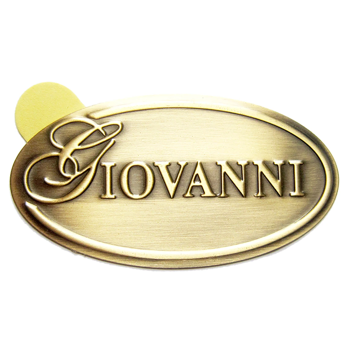 Custom Antique Brass Logo Plate