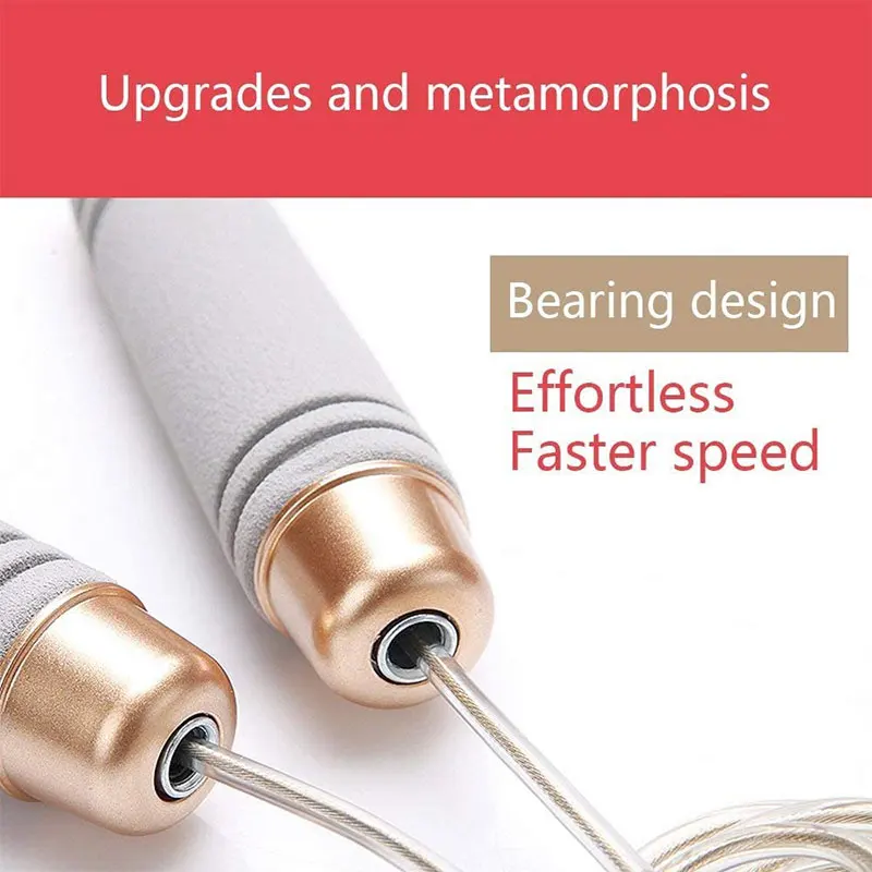  Skipping Ropes Heavy Weighted Speed Steel Wire Jumping Calorie Crossfits Workout Boxing MMA Gym Fitness Jump