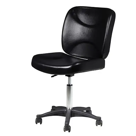 Salon Furniture New Style Hair Salon Master Stool Salon Styling Chair Black Synthetic Leather Simple Shape