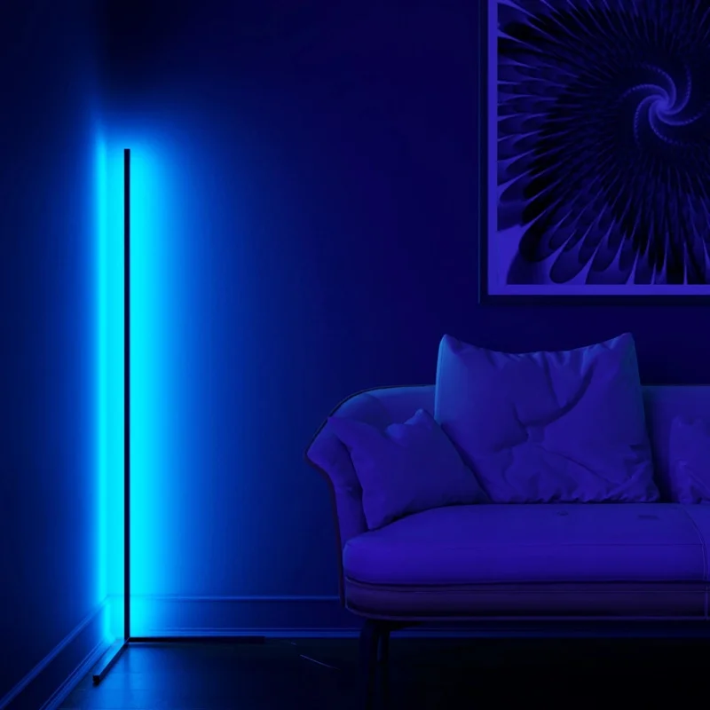 Светодиодная угловая Напольная Лампа с RGB волшебными полосками окружающий напольный светильник для украшения дома