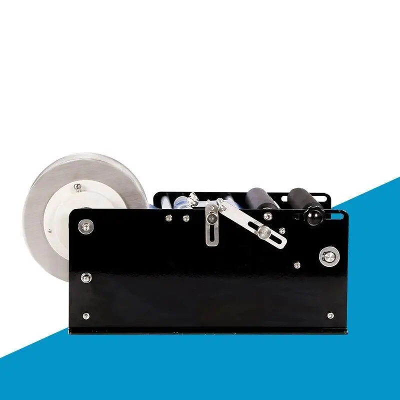 OEM Manufacturer With Handle Adhesive Red Wine Sticker Wine Simple Manual Water Drinks Glass Round Bottle Flat Labeling Machine