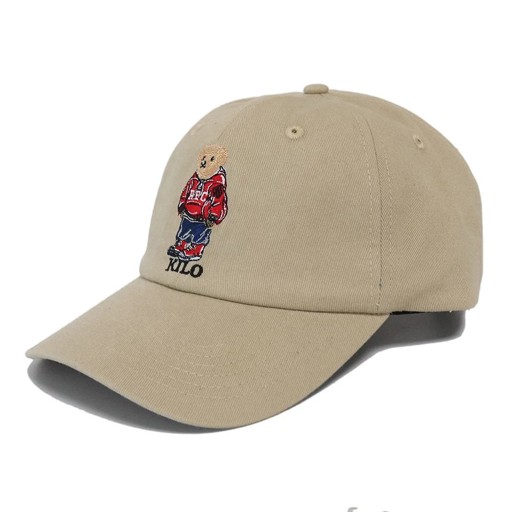 Wholesale hot selling 6 panel khaki color 100% cotton dad cap low order quantity can be customized logo baseball cap