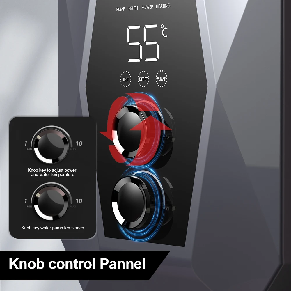 Portable electric water heater instant electric shower tankless electric water heater modern novel design