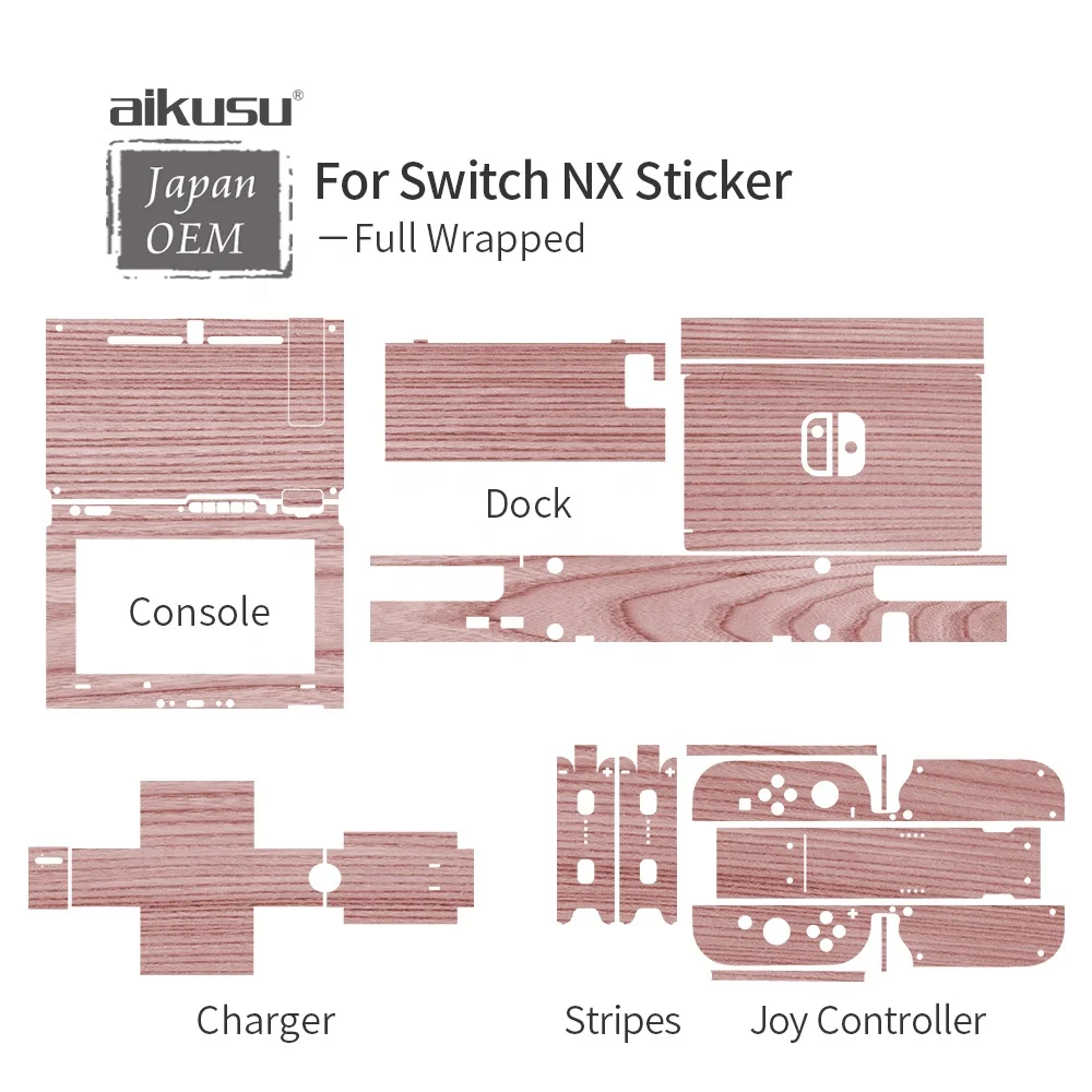 
aikusu manufacruring OEM ODM video game & accessories party supplies for Nintendo Switch NX console wrap sticker 