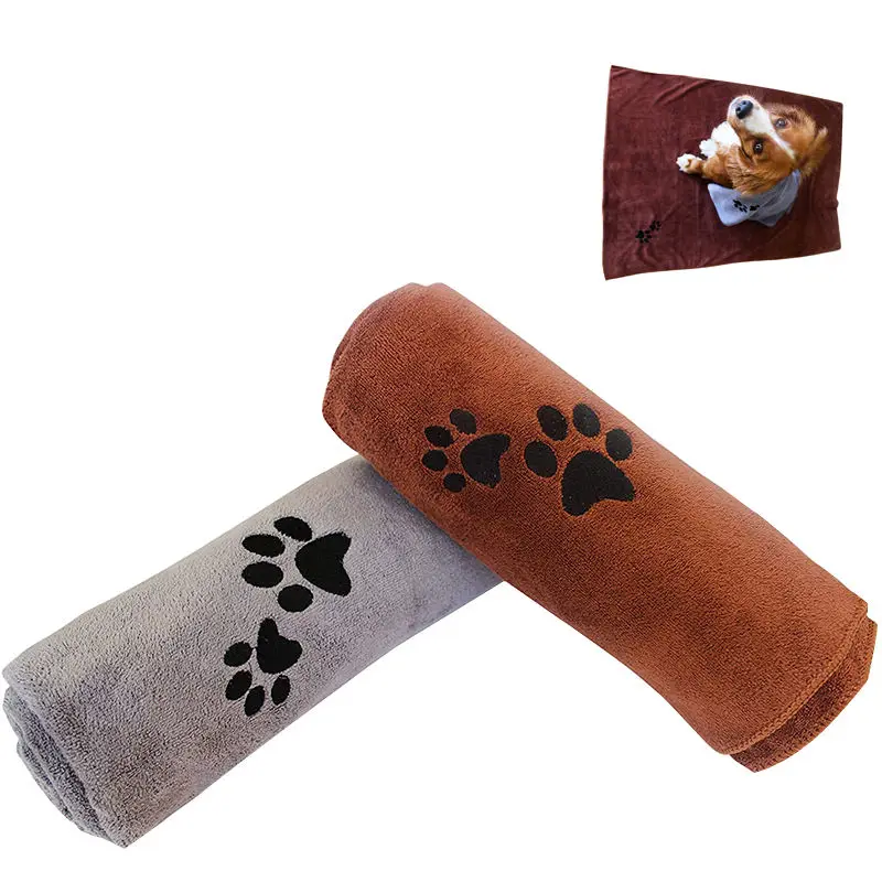 Custom Logo 30 X 50inch Small Medium Large Dogs and Cats Bathing and Grooming Towel Pet Dog Cat Microfiber Drying Towel
