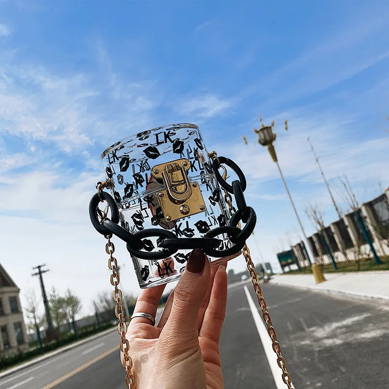 Acrylic bag 2022 fashion wallet graffiti bags sacs de femme bolsos dama women ladies graffiti handbag purses and handbags luxury