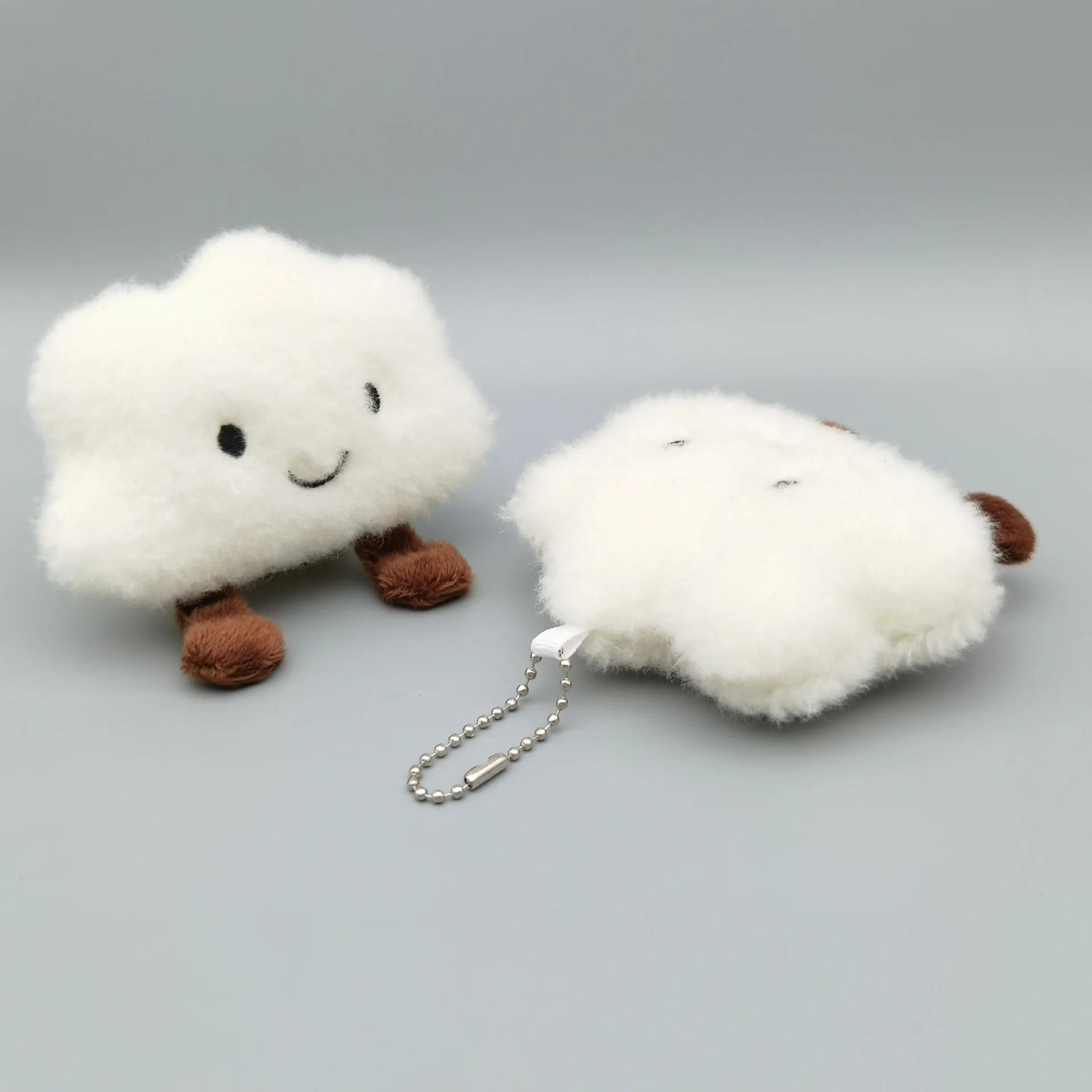 Wholesale Mini Plush Cloud Key chains Cute stuffed plush doll Bag Pendant Decor cloud plush keychains toys Smile Clouds keychain