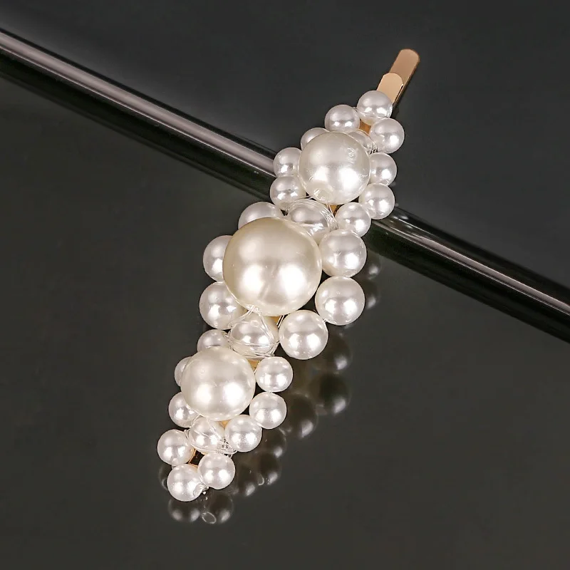 Fashion pearl flower hair clips for women young girls bride hair accessories