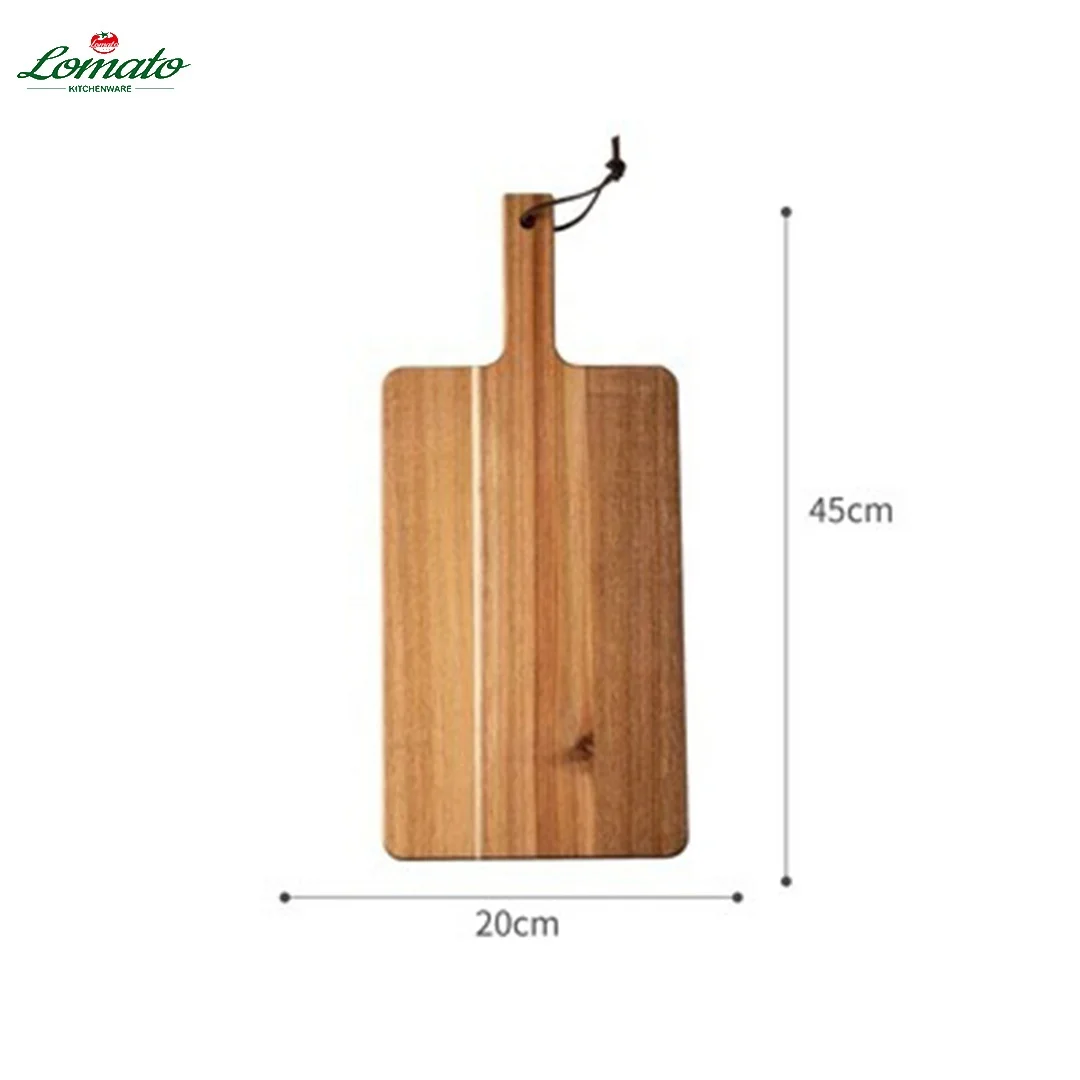 Japanese style solid wood baking seving tray acacia wooden Western food bread fruit steak pizza cutting  board for restaurant
