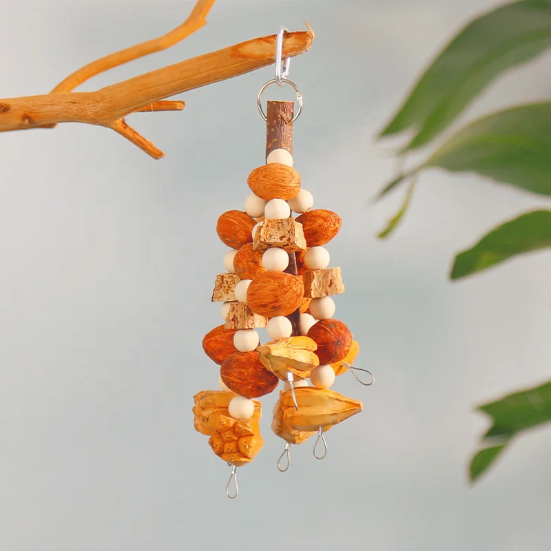 Extra Large Bird Parrot Toys Multicolored Natural Wooden Blocks Tearing Toys for Birds Parrots