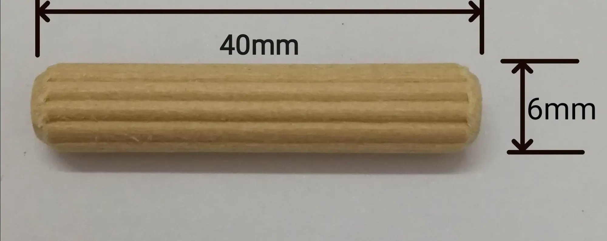 
solid wood birch beech white oak maple 6x30mm straight grooved fluted wooden dowel and dowel pin 