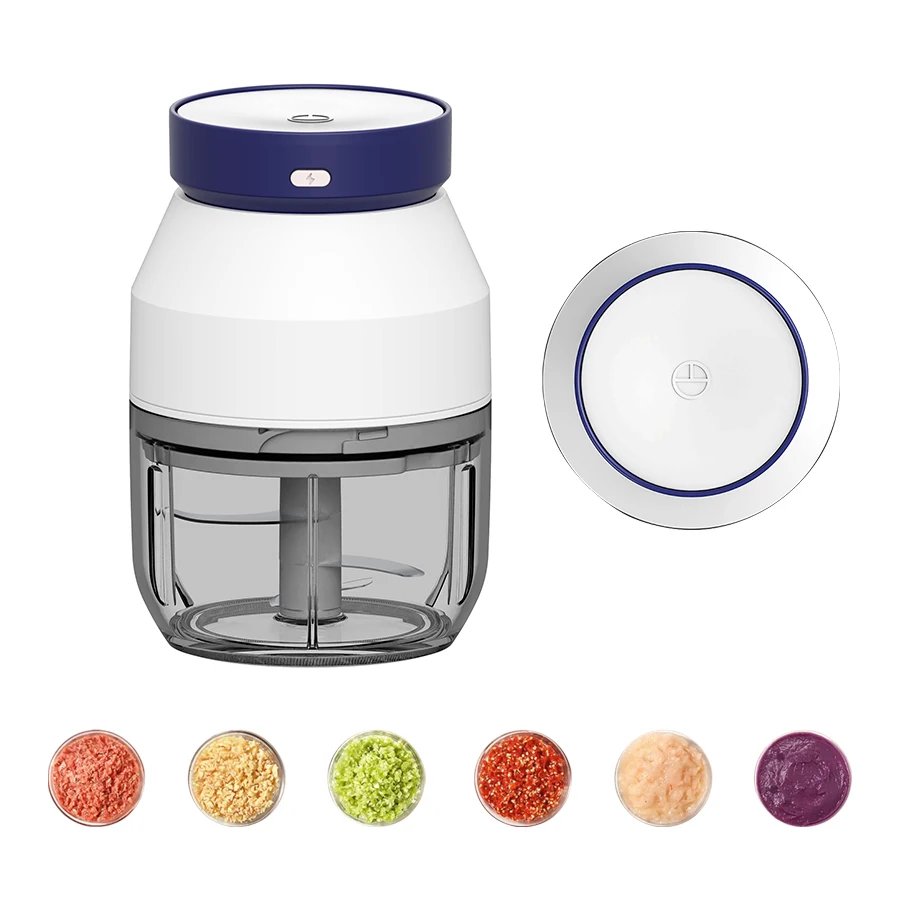 Multifunctional Electric Kitchen Cutter Stainless Steel Bowl Vegetable Meat Chopper with Onion Slicer Available in White Black