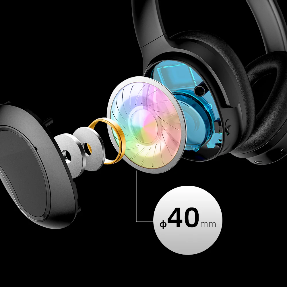 High Quality Bt Headphones Wireless 5 Mics Over Head Head set Wireless H001