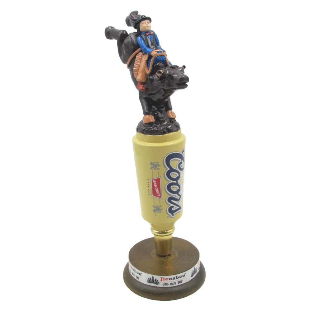 DY-Th348  custom deisigning resin cowboy beer tap handles