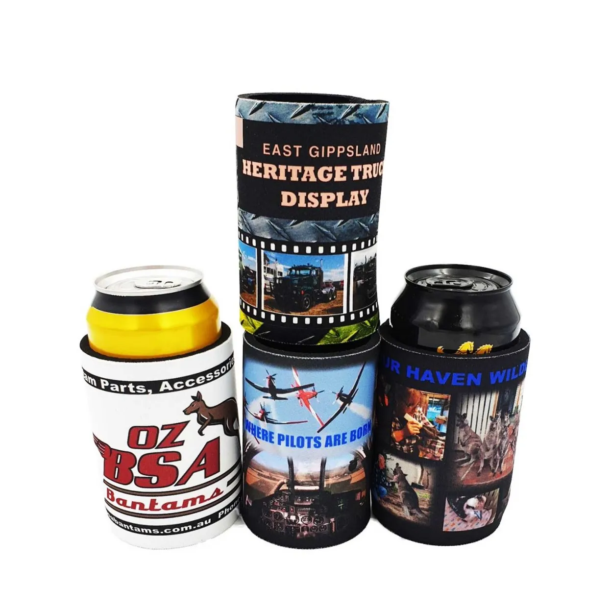 Custom Sublimation Printed Neoprene Drink Beer Can Cooler Sleeve Stubby Coolers Holders with Logo
